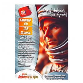 PAPEL FOTOGRÁFICO ADHESIVO GRIS ESPACIAL