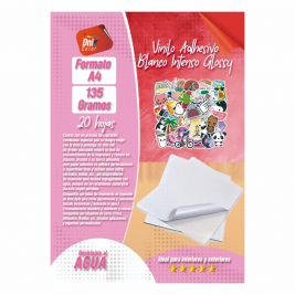 VINILO ADHESIVO IMPRIMIBLE BLANCO INTENSO BRILLANTE